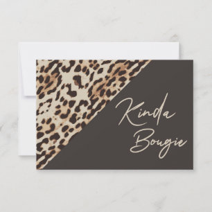 Kinda Bougie Brown Leopardprint Bedankkaart