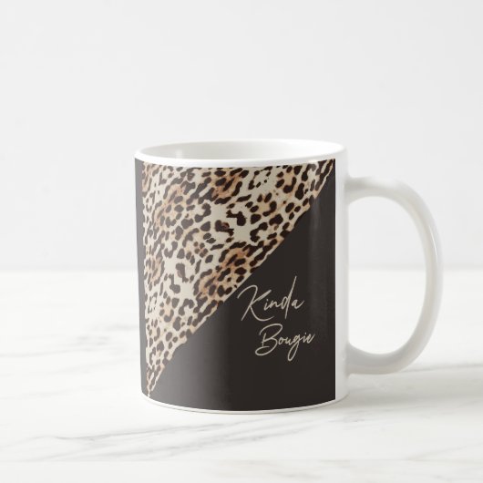 Kinda Bougie Brown Leopardprint Koffiemok (Rechts)