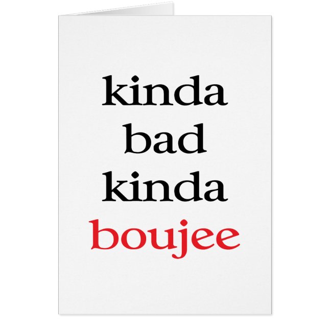 Kinda Boujee (Voorkant)