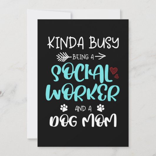 Kinda Busy is sociaal werker en geeft mam cadeau Kaart (Voorkant)