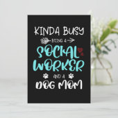 Kinda Busy is sociaal werker en geeft mam cadeau Kaart (Staand voorkant)