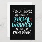 Kinda Busy is sociaal werker en geeft mam cadeau Kaart (Voorkant / Achterkant)