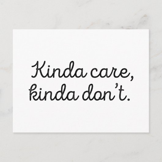 Kinda Care Kinda Briefkaart (Voorkant)