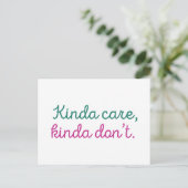 Kinda Care Kinda Briefkaart (Staand voorkant)