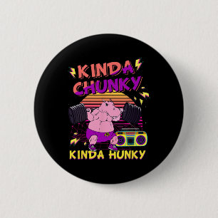 Kinda Chunky en Kinda Hunky Bodybuilding Gym Fitn Ronde Button 5,7 Cm