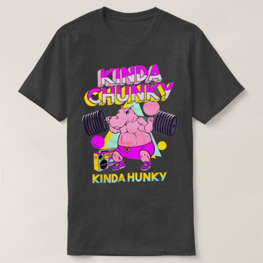 Kinda Chunky Kinda Hunky Bodybuilding Gym T-shirt (Design voorkant)