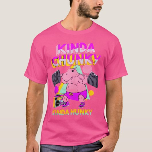 Kinda Chunky Kinda Hunky Bodybuilding Gym T-shirt (Voorkant)