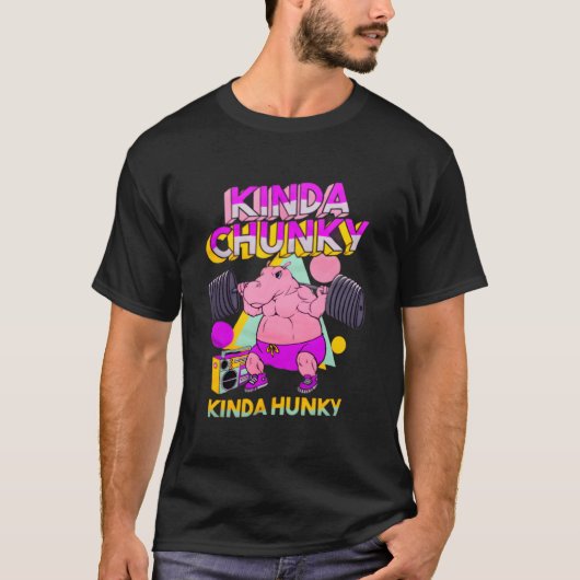 Kinda Chunky Kinda Hunky Bodybuilding Gym T-shirt (Voorkant)