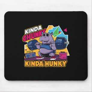 Kinda Chunky Kinda Hunky Funny Bodybuilding Gym Wi Muismat
