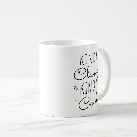 Kinda Classy Coffee Mug | Playful Ceramic Mug  Koffiemok (Voorkant rechts)