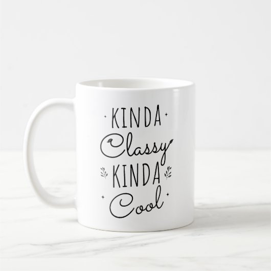 Kinda Classy Coffee Mug | Playful Ceramic Mug  Koffiemok (Links)
