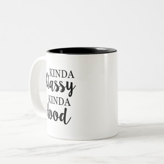 Kinda Classy Kinda Hood-mok Tweekleurige Koffiemok (Voorkant links)