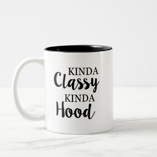 Kinda Classy Kinda Hood-mok Tweekleurige Koffiemok (Links)