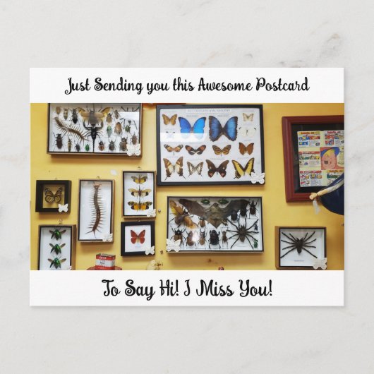Kinda Creepy "I Miss You" Gezegde Hi Briefkaart (Voorkant)