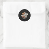 Kinda Emotional Kinda Emotionless Floral Skeleton Ronde Sticker (Tas)