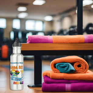 Kinda Fit Foodie Funny Rainbow Steel Waterfles Waterfles