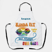 Kinda Fit Funny Gym Fitness Regenboog Schort (Voorkant)