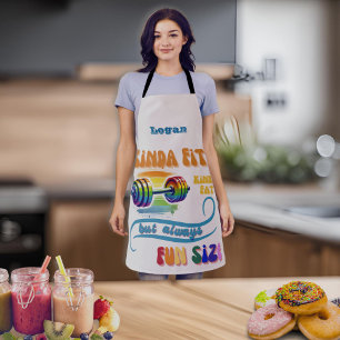 Kinda Fit Funny Gym Fitness Regenboog Schort