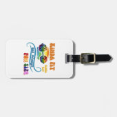 Kinda Fit Kinda Fat Gym Funny Rainbow Bagagelabel (Voorkant horizontaal)