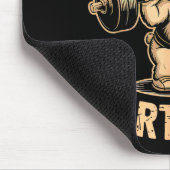 Kinda Fit Sorta Fat - Funny Gym Bear Weightlifting Muismat (Hoek)