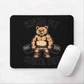Kinda Fit Sorta Fat - Funny Gym Bear Weightlifting Muismat (Met muis)