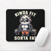 Kinda Fit Sorta Fat - Funny Gym Bear Weightlifting Muismat (Met muis)