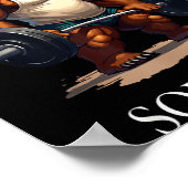 Kinda Fit Sorta Fat - Funny Gym Bear Weightlifting Poster (Hoek)