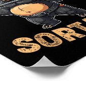 Kinda Fit Sorta Fat Funny Gym Bear Weightlifting W Poster (Hoek)