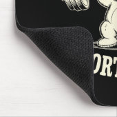 Kinda Fit Sorta Fat Funny Gym Cute Bear Retro  Muismat (Hoek)