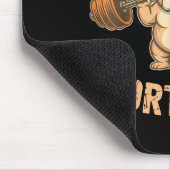 Kinda Fit Sorta Fat - Funny Gym Dog Weightlifting  Muismat (Hoek)