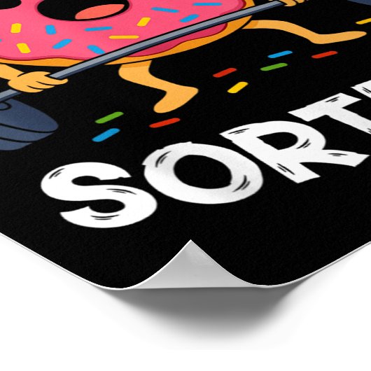 Kinda Fit Sorta Fat - Funny Gym Donut Weightliftin Poster (Hoek)