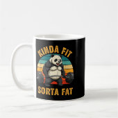 Kinda Fit Sorta Fat Funny Gym Panda Weightlifting  Koffiemok (Links)