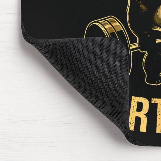 Kinda Fit Sorta Fat Funny Gym Panda Weightlifting  Muismat (Hoek)