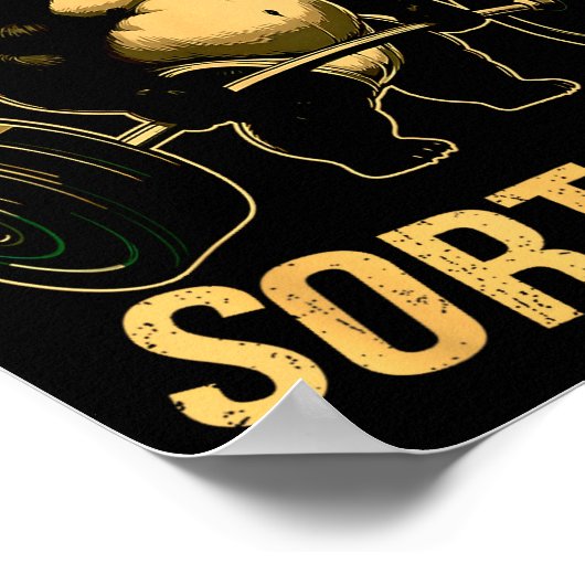 Kinda Fit Sorta Fat Funny Gym Panda Weightlifting  Poster (Hoek)