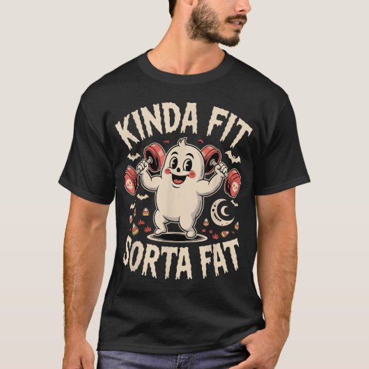 Kinda Fit Sorta Fat Gym Ghost T-shirt (Voorkant)