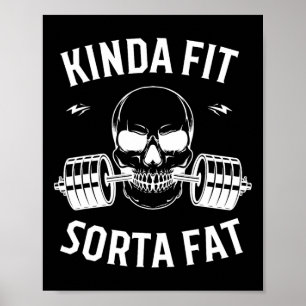 Kinda Fit Sportvet Funny Gym Bodybuilding Gym Poster