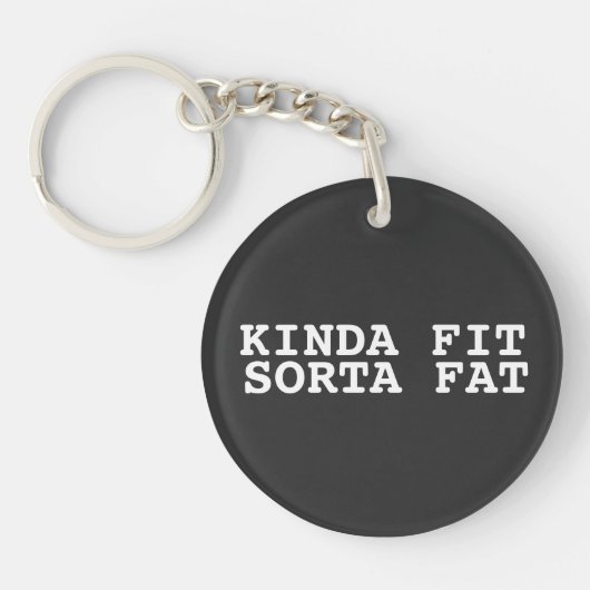 Kinda Fit Sportvet, Grappige Gym Vrouwen Sleutelhanger (Voorkant)