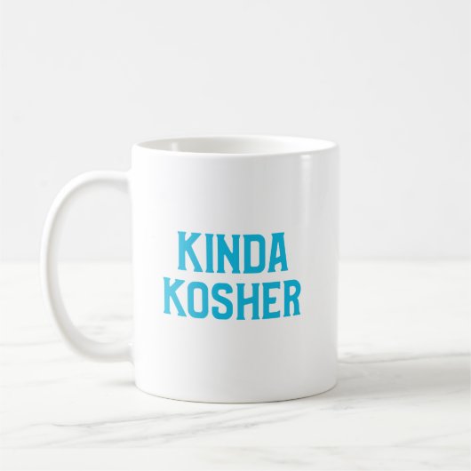 Kinda Kosher Funny Jewish Kashrut Pareve Koffiemok (Links)