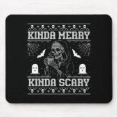 Kinda Merry Kinda Y Alt Goth Ugly Christmas Sweate Muismat (Voorkant)