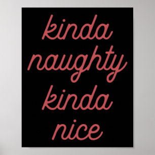 Kinda Naughty Kinda-nice - Kerst Poster