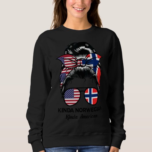Kinda Noors Kinda Amerikaans Noorwegen Trui (Voorkant)