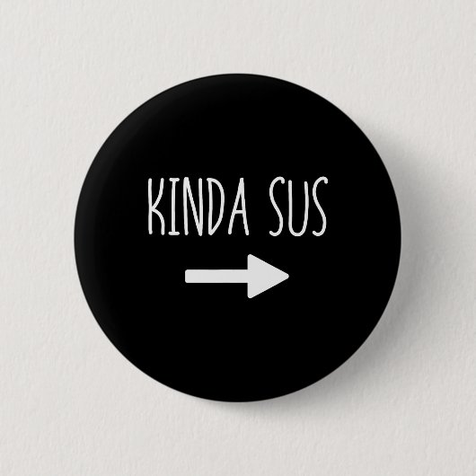 Kinda Sus Arrow Gaming Meme Matching Halloween Cos Ronde Button 5,7 Cm (Voorkant)