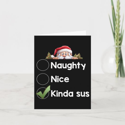 Kinda Sus Christmas Matching Naughty1 Kaart (Voorkant)