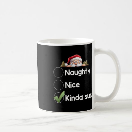 Kinda Sus Christmas Matching Naughty1 Koffiemok (Rechts)
