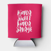 Kinda Sweet Kinda Savage Sassy Girl Attitude Blikjeskoeler (Voorkant)