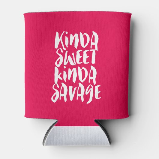 Kinda Sweet Kinda Savage Sassy Girl Attitude Blikjeskoeler (Voorkant)