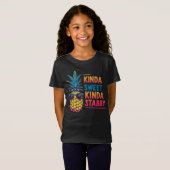 Kinda Sweet Kinda Stabby Pineapple Kinder T-shirt (Voorkant volledig)