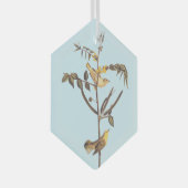 Kindaarngeel vogel glas ornament (Voorkant Rechts)