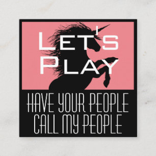 Kindafspeeldatum Unicorn Vierkante Visitekaartje