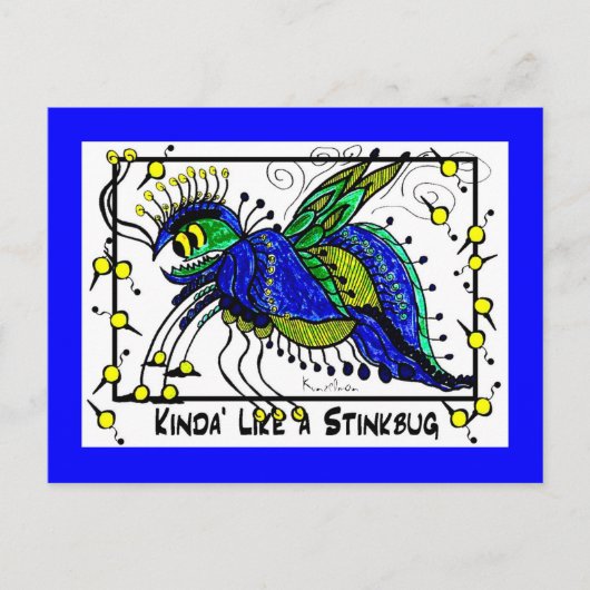 KINDA'S ZOALS EEN STINKBUG collectief verhandelbar Briefkaart (Voorkant)